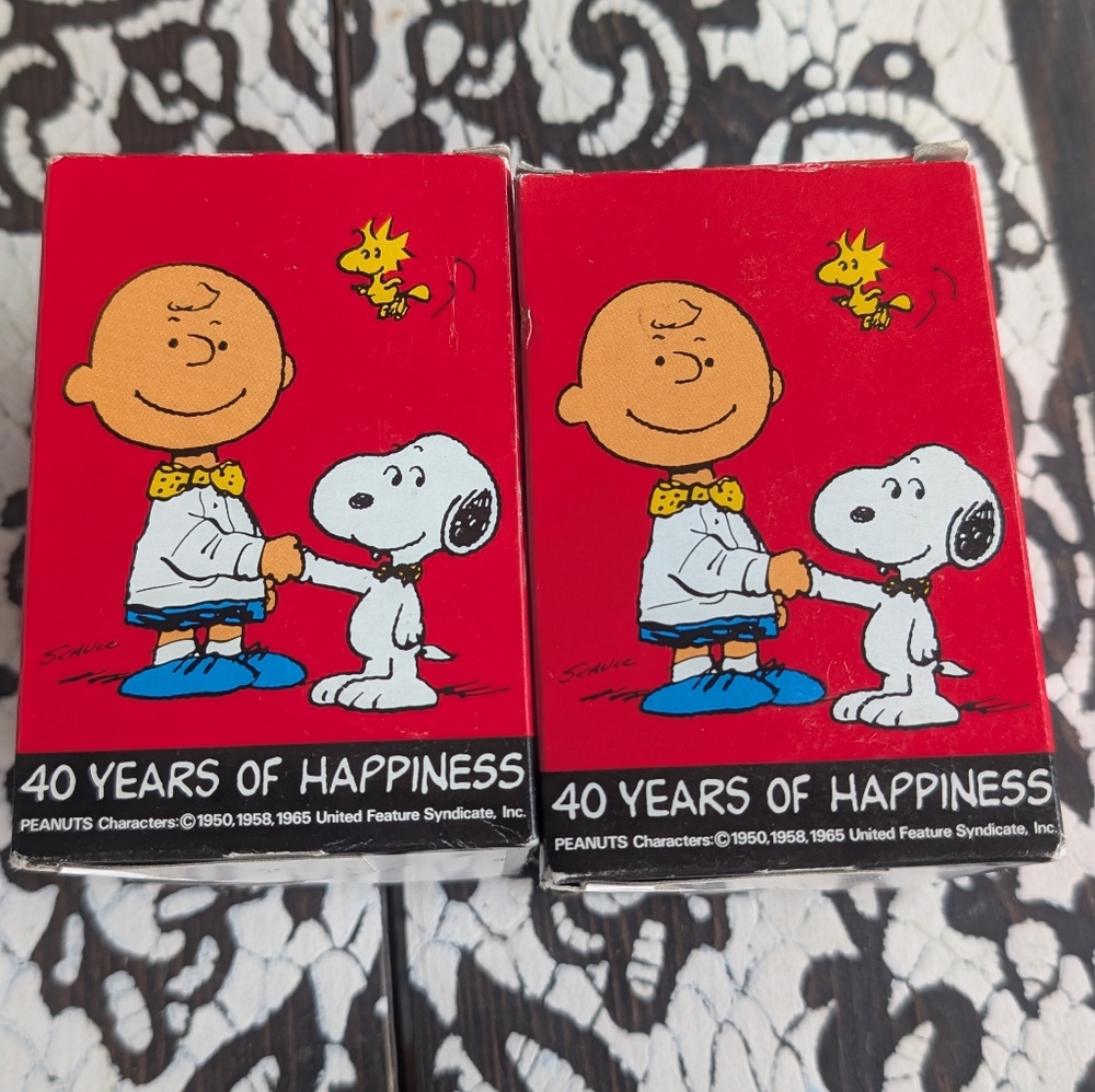 Peanuts‎ 40 Years of Happiness Set Of Two Glass